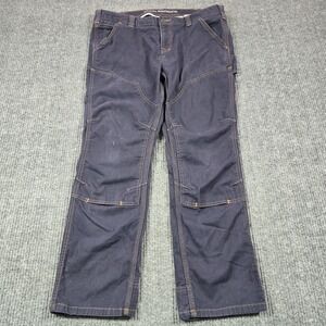 Dovetail Workwear FR Jeans Womens 16 Blue Straight Relaxed Britt Utility 36x27